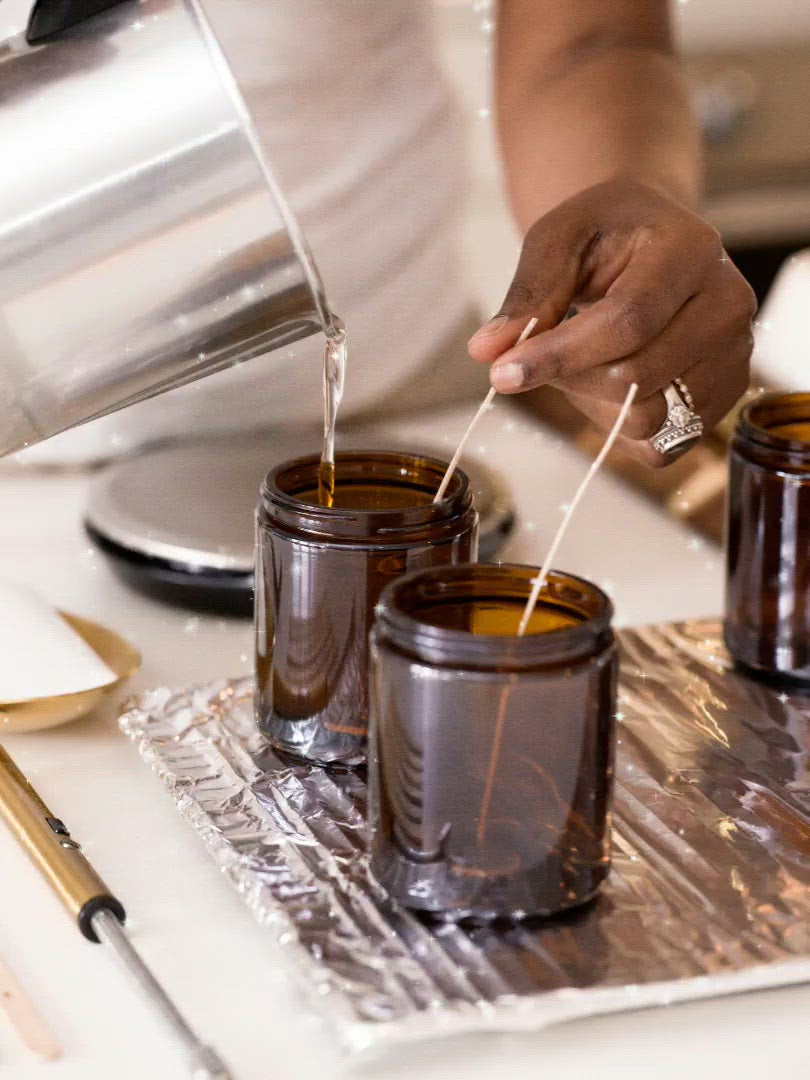 Candle making coconut wax